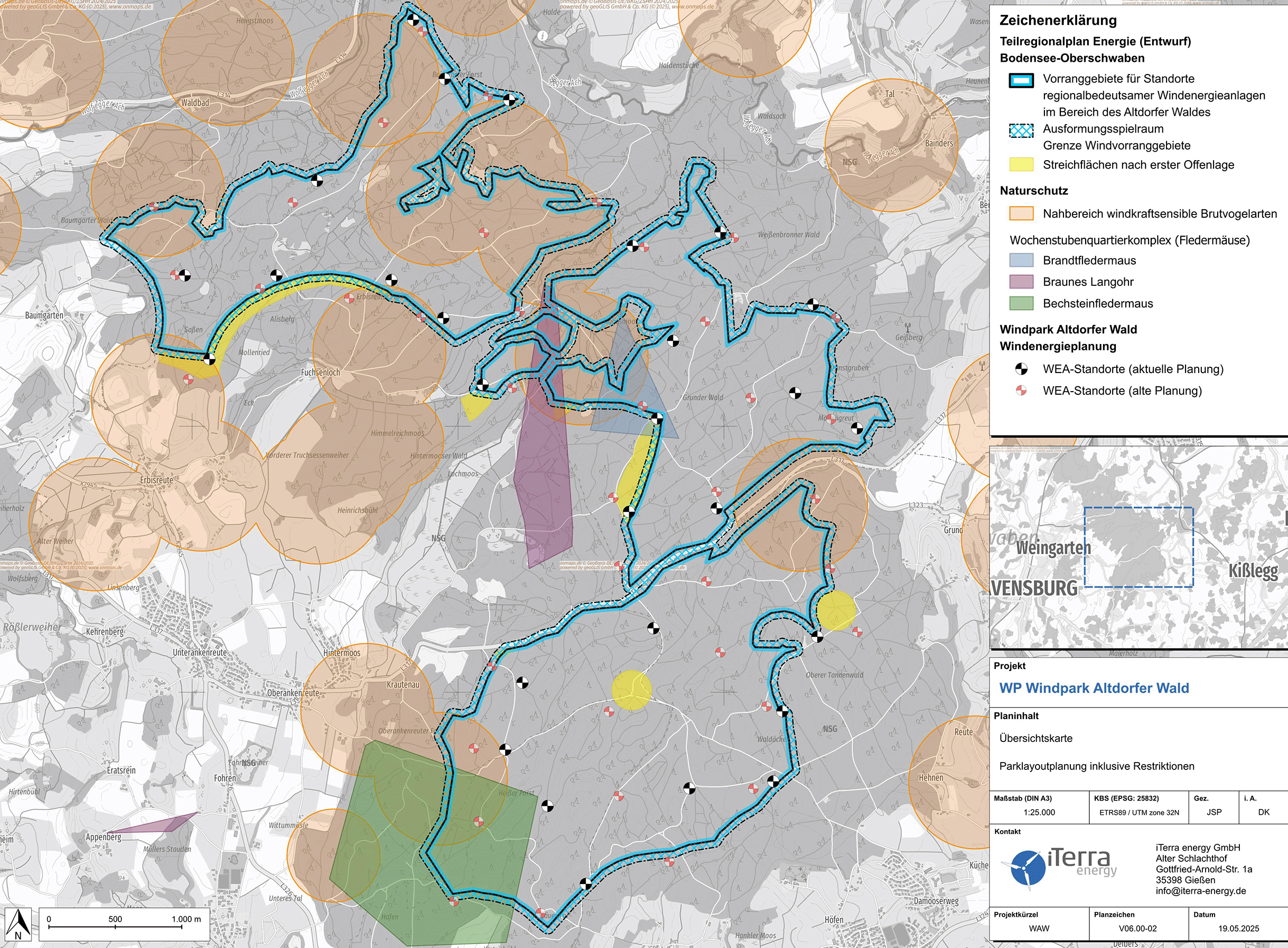 Parklayout mit Restriktionen